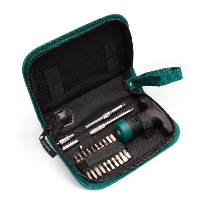 Sata 24 Tlg. Ratschen-Bit-Schraubendreher Set mit T-Griff