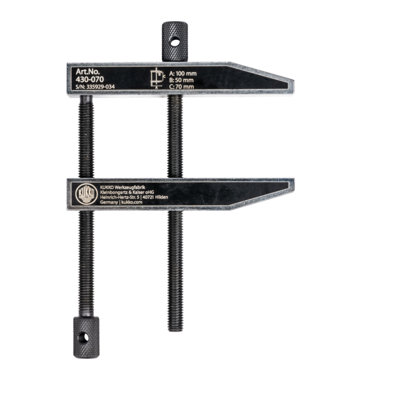 Kukko Parallel-Schraubzwinge mit doppelter Spindelführung