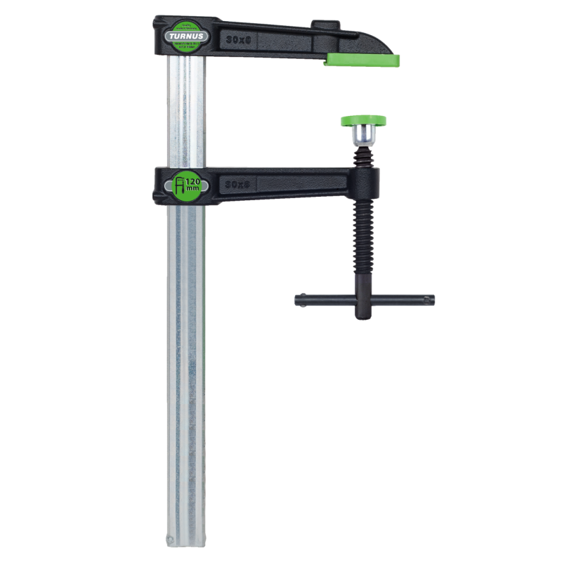 Kukko Temperguss-Schraubzwinge VIRIDIS mit Stahl-Knebelgriff