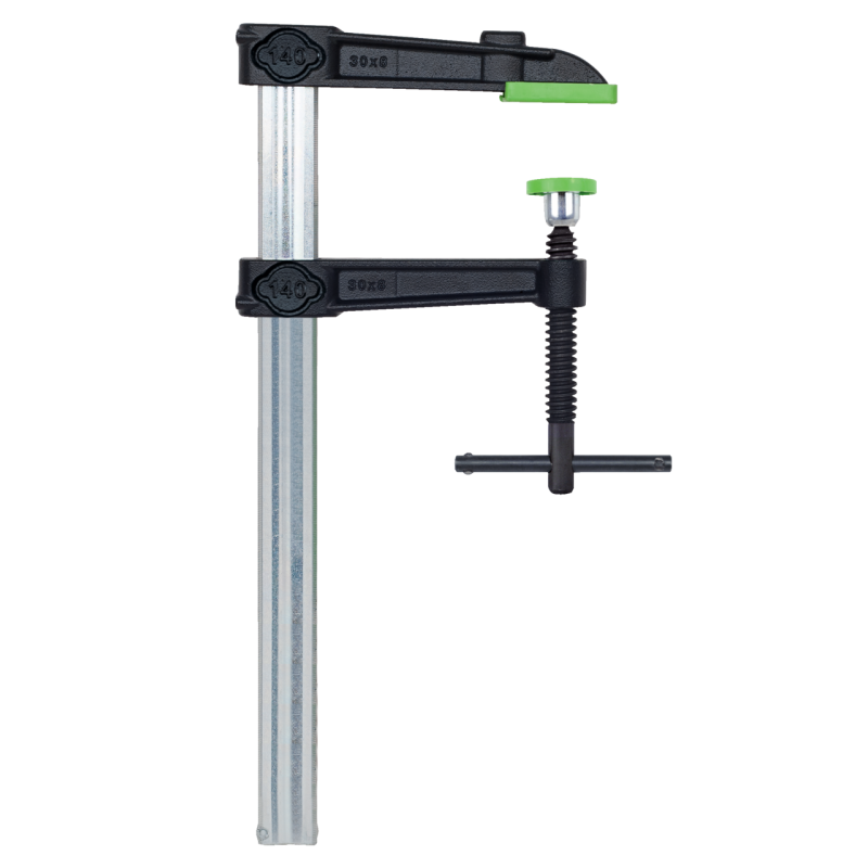 Kukko Temperguss-Schraubzwinge VIRIDIS mit Stahl-Knebelgriff