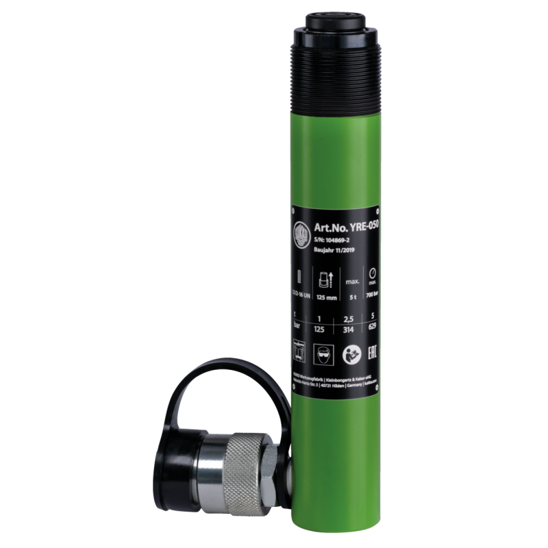 Kukko Hydraulischer Druckzylinder mit Kragengewinde 1 1/2?-16UN