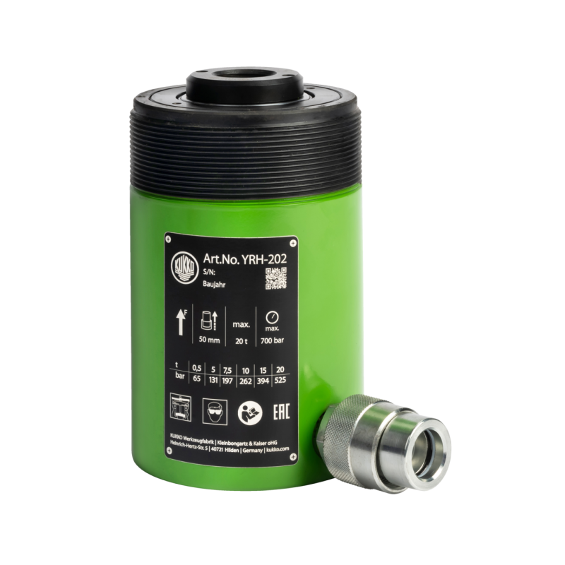 Kukko Hydraulischer Hohlkolbenzylinder mit max. 20 t Zugkraft