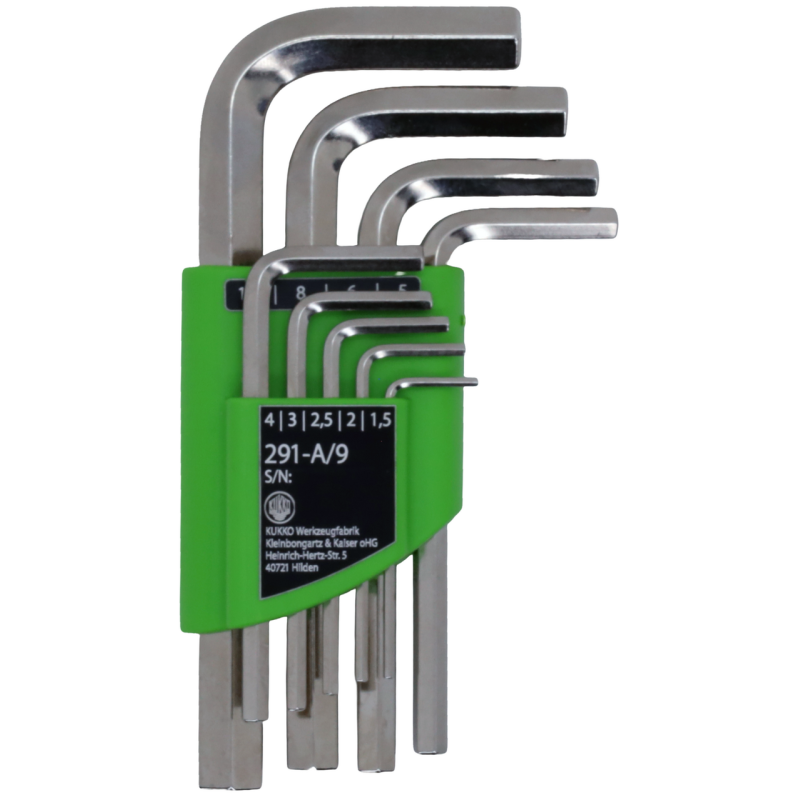 Kukko 6-Kant-Winkelschraubendreher-Satz im Kunststoffclip