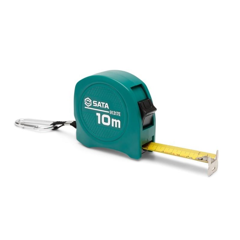 Sata Bandmaß mit Feststeller und Karabiner 10mx25mm