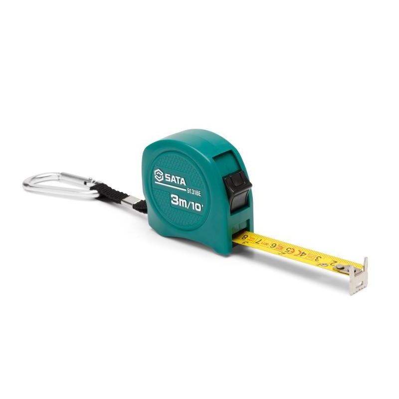 Sata Bandmaß mit Feststeller und Karabiner  3m/10'X16mm