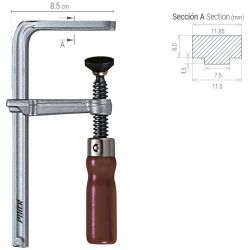 Piher SCHRAUBZWINGE PIHER TMM 20x6 cm
