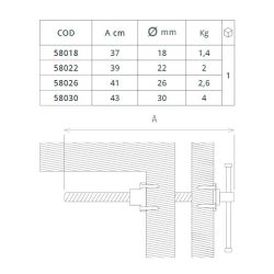 Piher BANK-SCHRAUBSTOCKSPINDEL Ø 18 mm