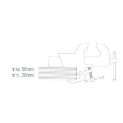 Piher TRAGBARER SCHRAUBSTOCK AUS GUSSEISEN