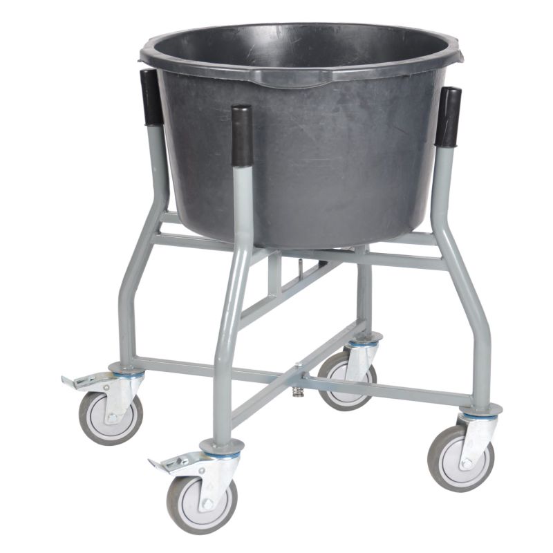 Matador Eimerhalter 65/90L 4 Lenkrollen Gestell grau pulverbeschicht