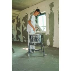 Matador Eimerhalter 65/90L 4 Lenkrollen Gestell grau pulverbeschicht