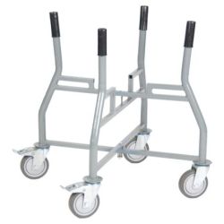 Matador Eimerhalter 65/90L 4 Lenkrollen Gestell grau pulverbeschicht