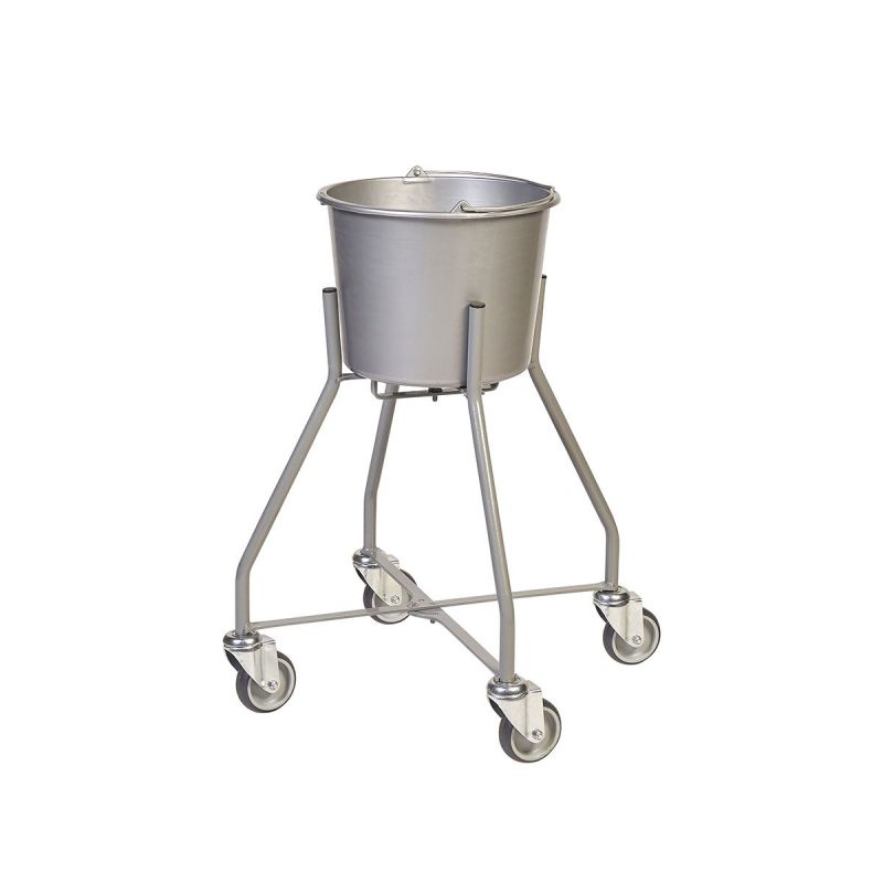 Matador Eimerhalter 30 L, 4 Lenkrollen, Gestell grau pulverbeschicht