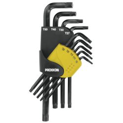 PROXXON Winkelschlüsselsatz für TX-Schrauben TX 8 - 50 (9-teilig)