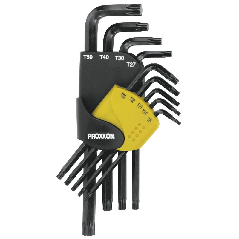 PROXXON Winkelschlüsselsatz für TX-Schrauben TX 8 - 50 (9-teilig)