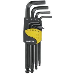 PROXXON Winkelschlüsselsatz für Innensechskant-Schrauben 1,5 - 10 mm (9-teilig)