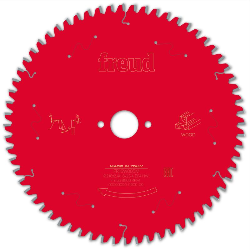 Freud Kapp- und Gehrungssäge Holz 216 x 25,4 x 2,4/1,8 x Z64 TCG
