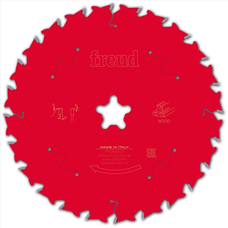 Freud Tischkreissäge Holz 190 x Fast Fix x 2,4/1,6 x Z24
