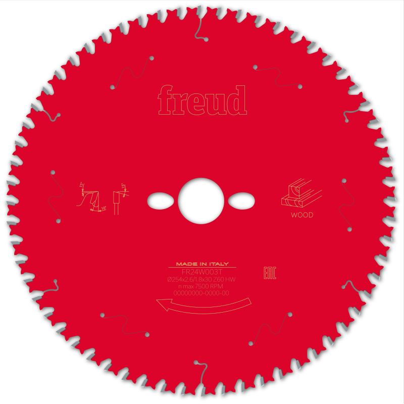 Freud Tischkreissäge Holz 254 x 30 x 2,6/1,8 x Z60