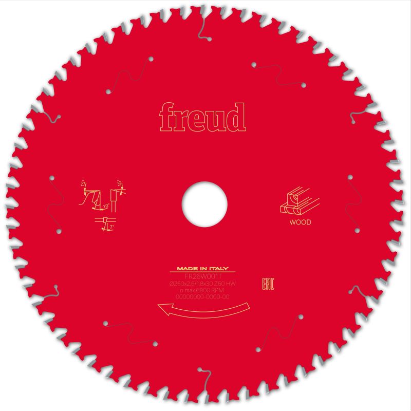 Freud Tischkreissäge Holz 260 x 30 x 2,6/1,8 x Z60