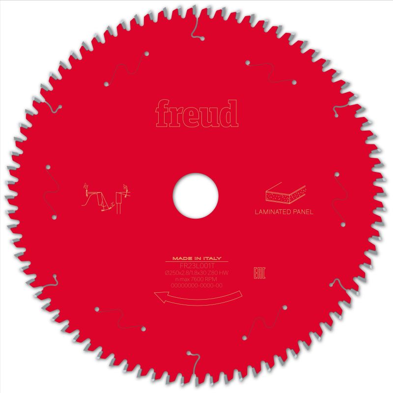 Freud Tischkreissäge beschichtete Platten 250 x 30 x 2,8/1,8 x Z80