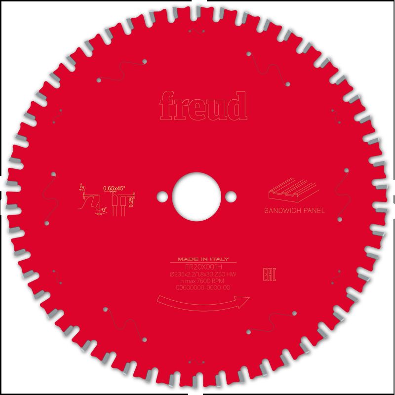 Freud Handsäge Sandwichplatten 235 x 30 x 2,2/1,8 x Z50