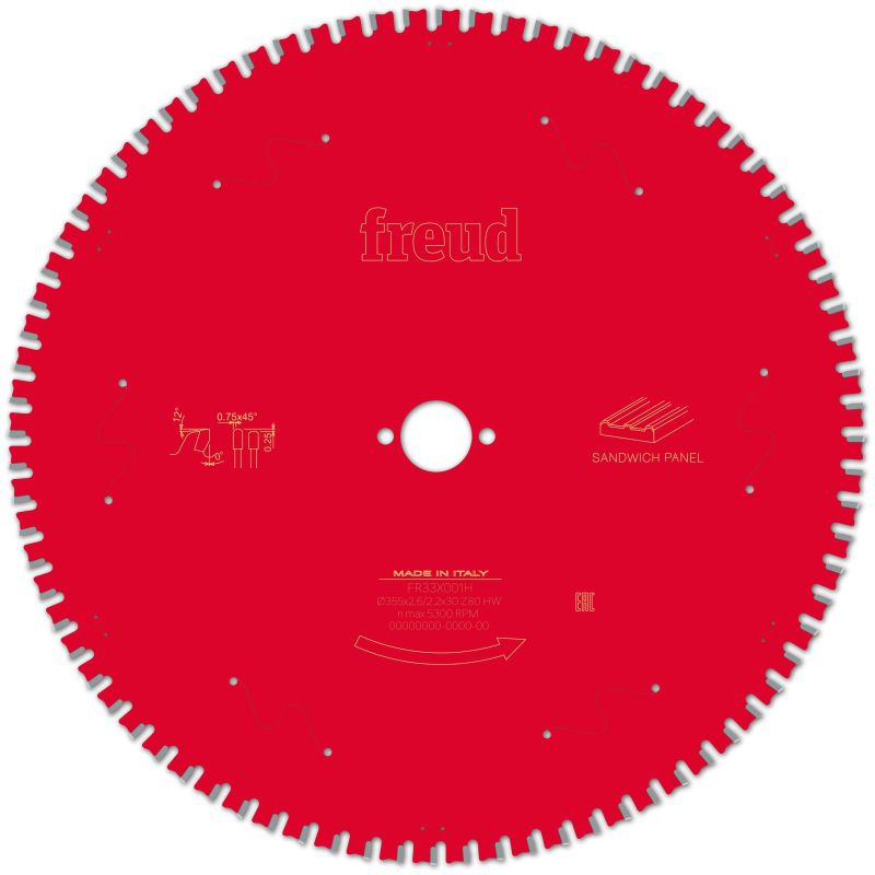 Freud Handsäge Sandwichplatten 355 x 30 x 2,6/2,2 x Z80