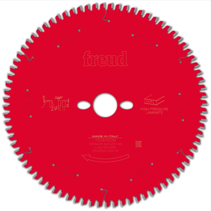 Freud Kapp- und Gehrungssäge HPL 254 x 30 x 2,8/1,8 x Z80