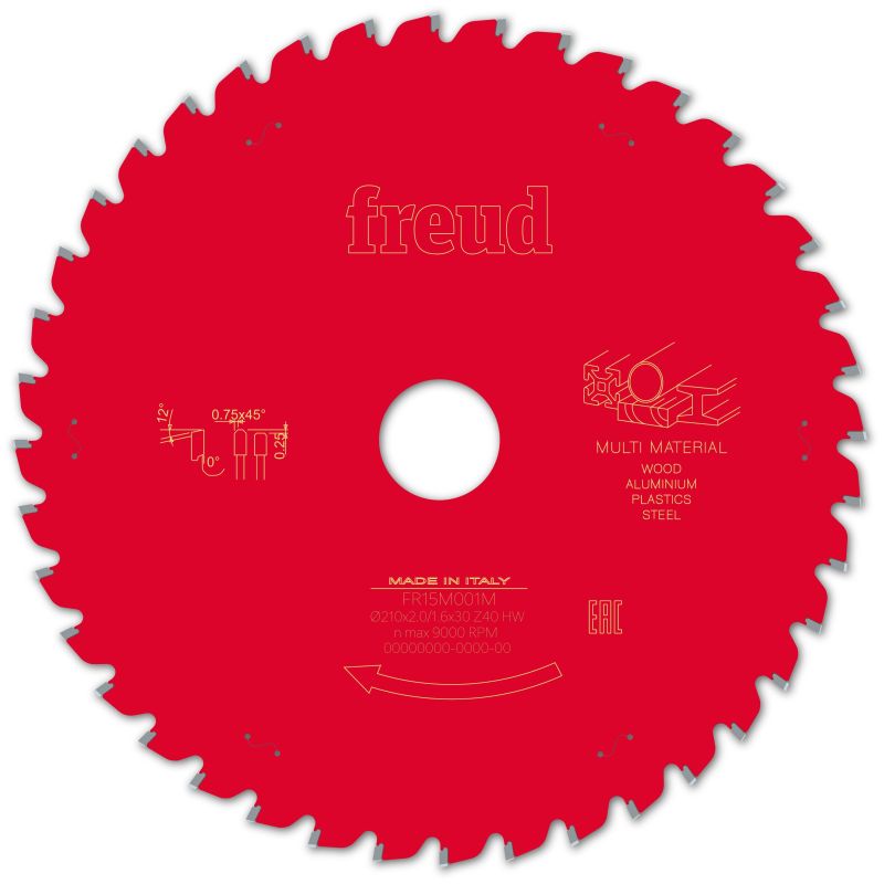 Freud Kapp- und Gehrungssäge Multimaterial 210 x 30 x 2,4/1,6 x Z40