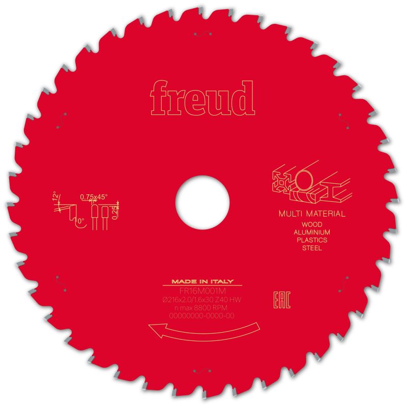 Freud Kapp- und Gehrungssäge Multimaterial 216 x 30 x 2/1,6 x Z40