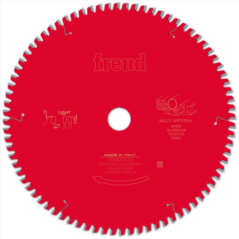 Freud Kapp- und Gehrungssäge Multimaterial 300 x 30 x 2,6/2 x Z80