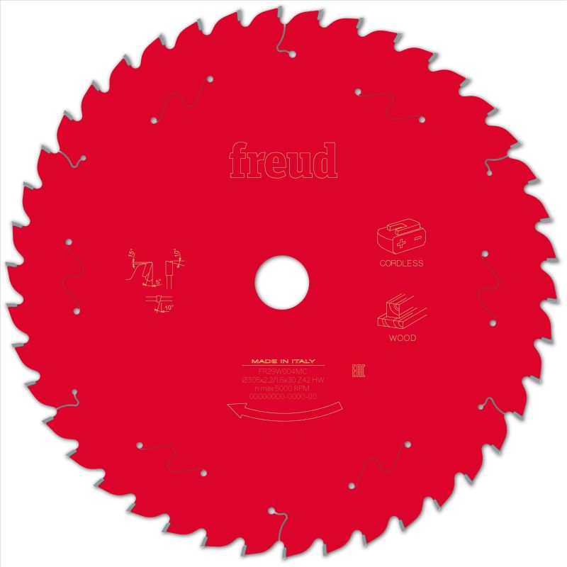 Freud Akku-Kapp- und Gehrungssäge Holz 305 x 30 x 2,2/1,6 x Z42
