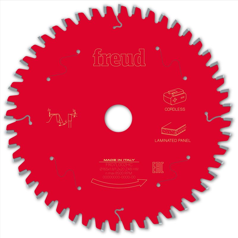 Freud Akku-Handsäge beschichtete Platten 165 x 20 x 1,8/1,2 x Z48