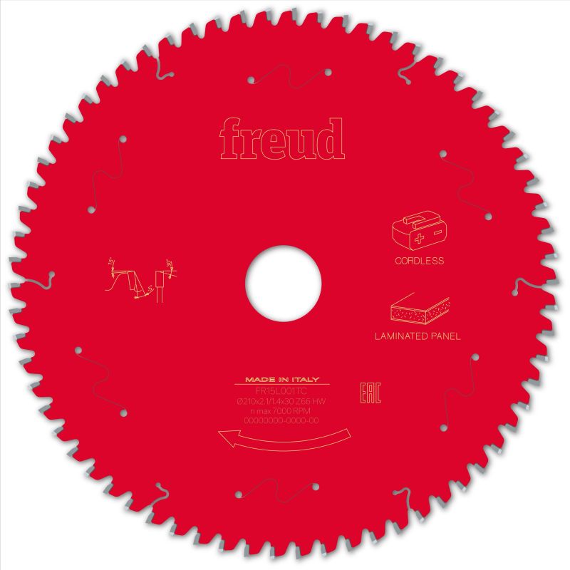 Freud Akku-Tischkreissäge beschichtete Platten 210 x 30 x 2,1/1,4 x Z6