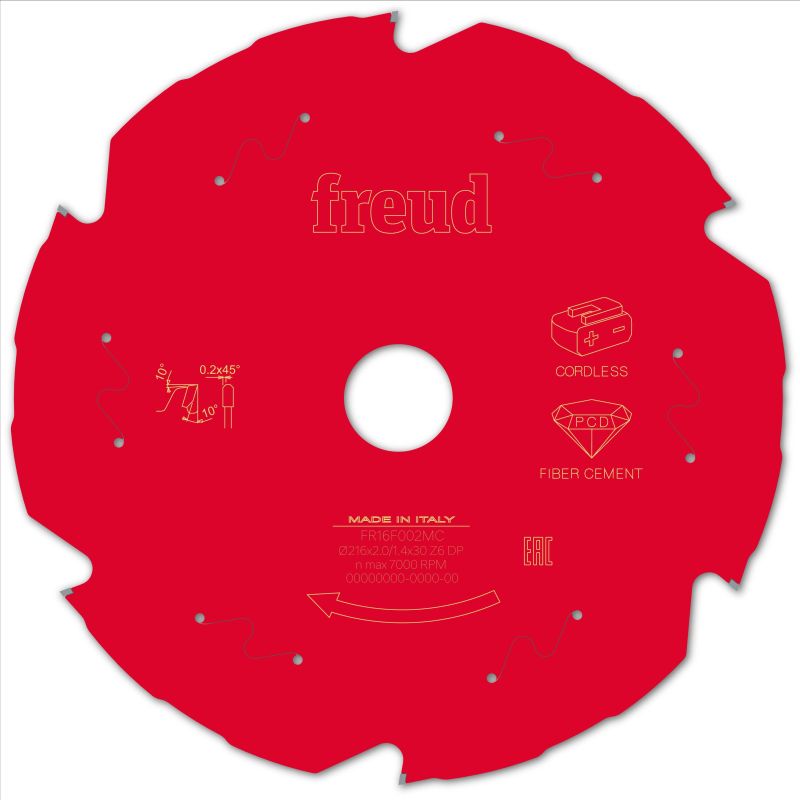 Freud Akku-Kapp- und Gehrungssäge Faserzement 216 x 30 x 2/1,4 x Z6