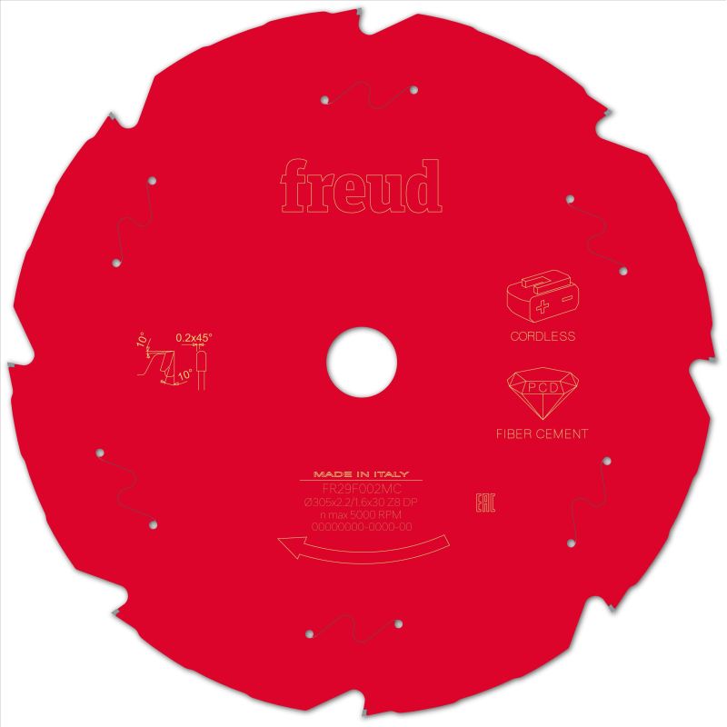 Freud Akku-Kapp- und Gehrungssäge Faserzement 305 x 30 x 2,2/1,6 x Z8