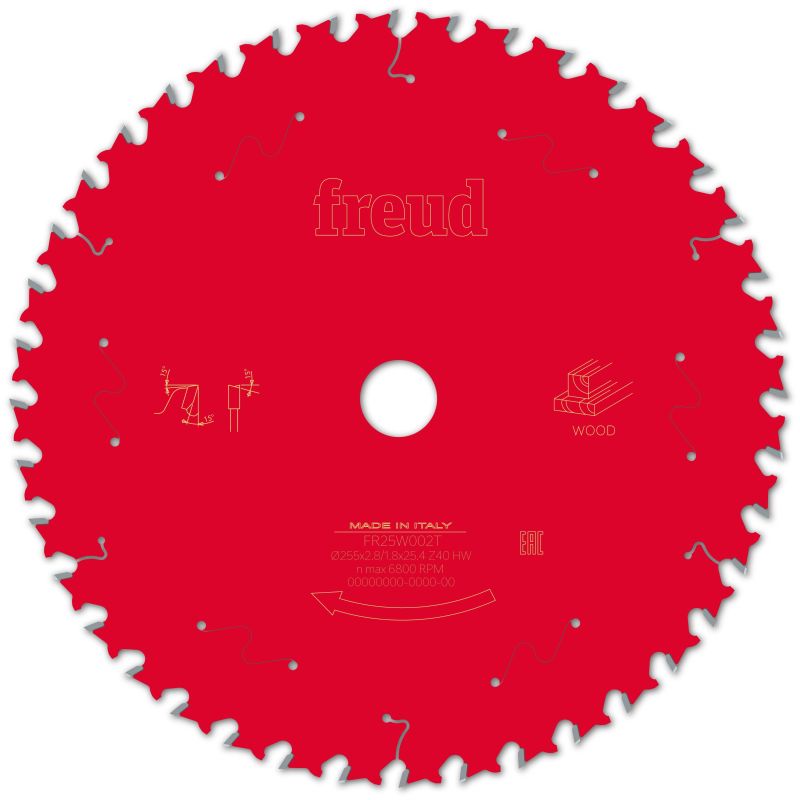 Freud Tischkreissäge Holz 255 x 25,4 x 2,8/1,8 x Z40