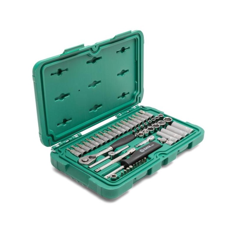 Sata 52 Tlg. 1/4 Zoll 6-Kant Steckschlüssel Satz
