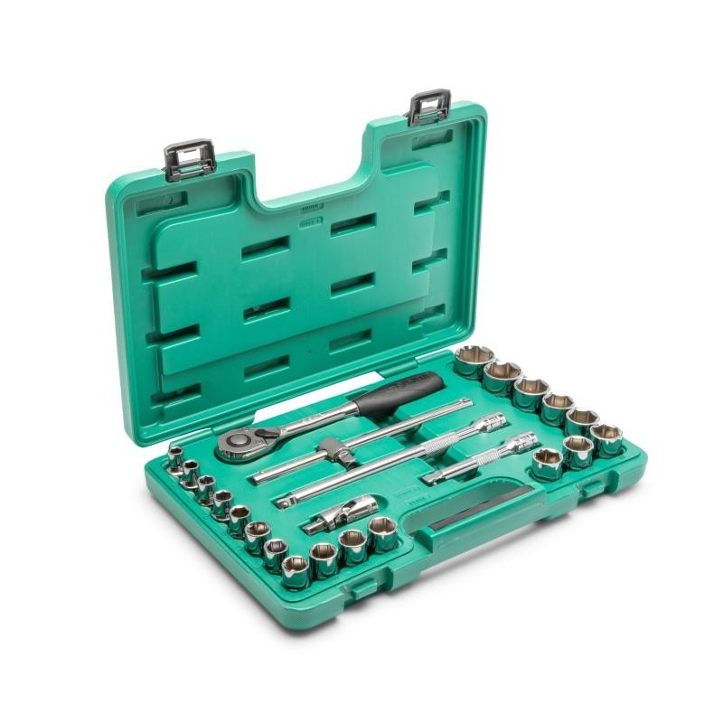 Sata 24 Tlg. 1/2 Zoll 6-Kant Steckschlüssel Satz