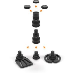 AMF 6425A-230 Höhen-Richtschraubbock mit Feingewinde und Fußelement 6425FB