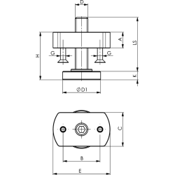 AMF 6312S-M16x90 Stützverlängerung