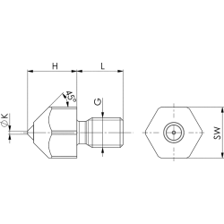 AMF 6472DS-14 Druckschraube mit Spannspitze für Seitenspanner