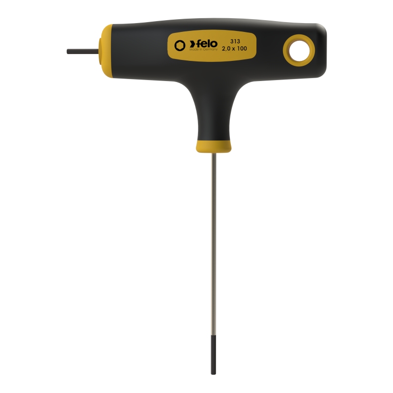 Felo - T-Griff mit Seitenabtrieb HEX 2 x 100 x 15