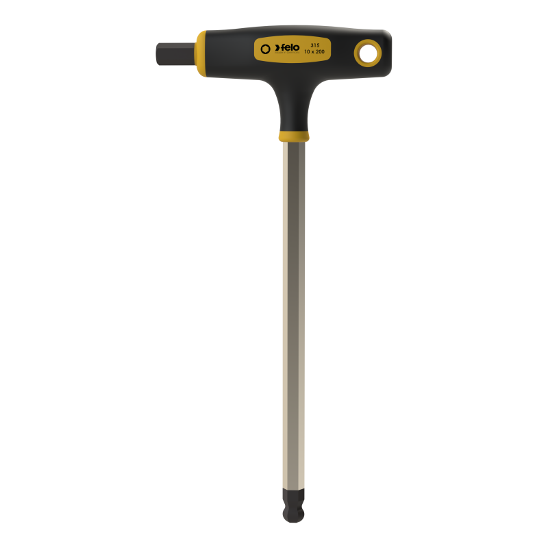Felo - T-Griff m. Seitenabtr. HEX Kugelkopf 10 x 200 x 20