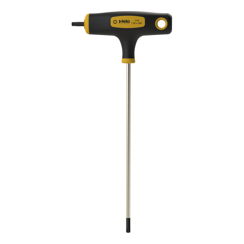 Felo - T-Griff mit Seitenabtrieb T 25 x 200 x 15