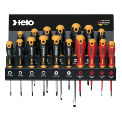 Felo - ERGONIC - XXL Schraubendrehersatz mit 3K-Griff inkl. Stahl-Werkzeughalter