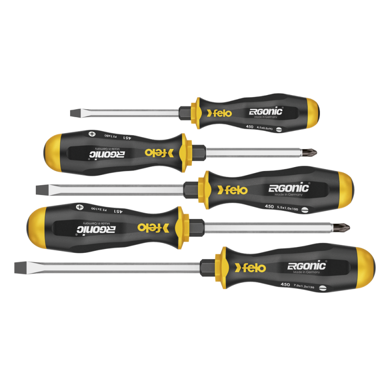Felo - ERGONIC - Schraubendrehersatz mit 3K-Griff
