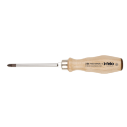 Felo - Pozidriv-Schraubendreher mit Holzgriff und durchgehender Klinge