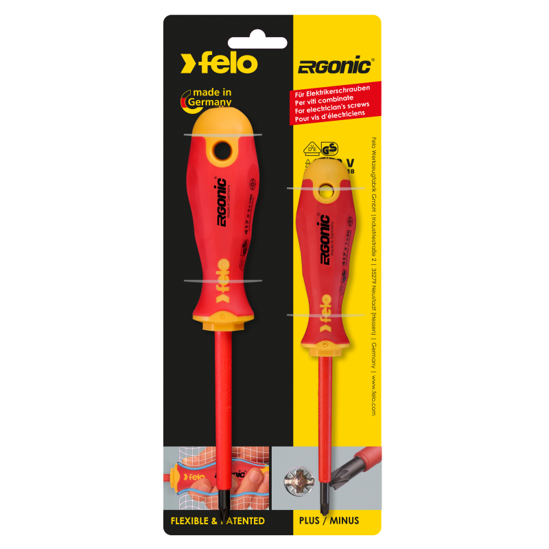 Felo - ERGONIC VDE - Schraubendrehersatz mit 3K-Griff