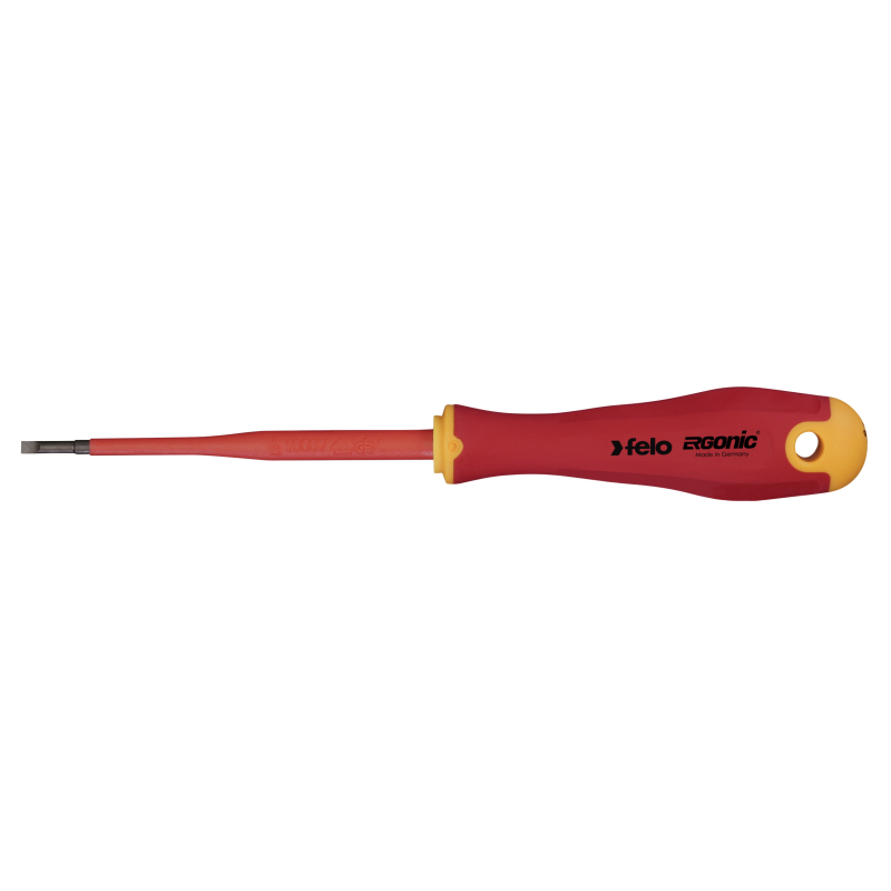 Felo - ERGONIC VDE E-Slim - Schlitz-Schraubendreher mit 3K-Griff