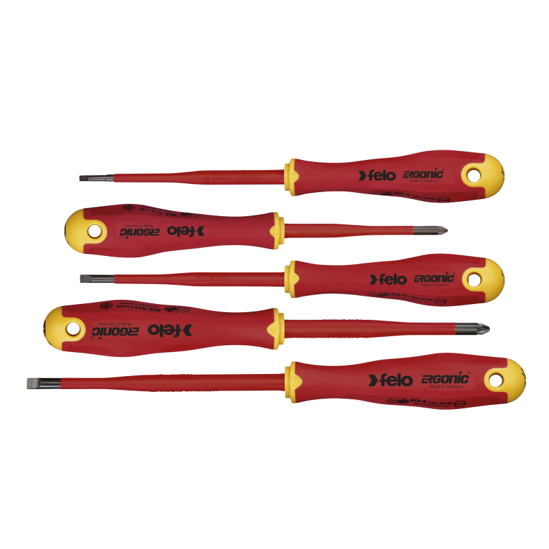 Felo - ERGONIC VDE E-Slim - Schraubendrehersatz mit 3K-Griff